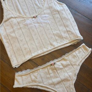 For love and lemons Angelina pointelle tank and cheeky panties set